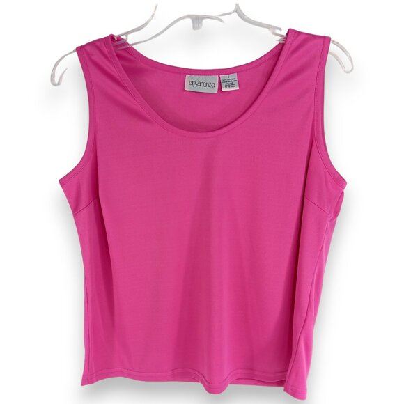 Apparenza- Women's 2 piece Top-SMALL-Tank & Blouse- Light-Floral-Pink-Cream - Picture 3 of 13